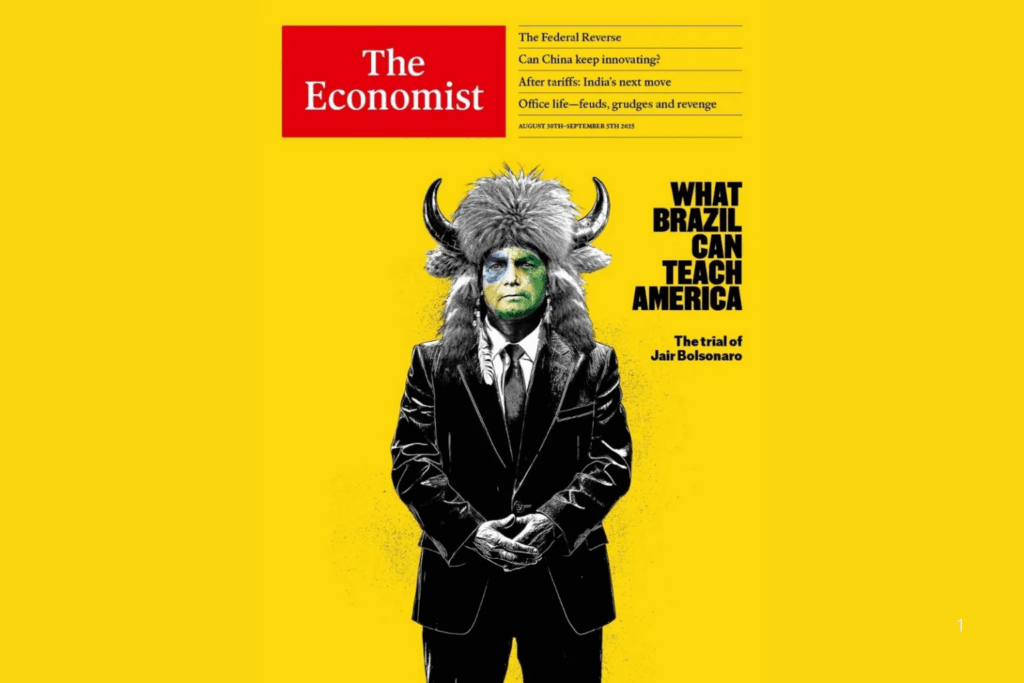 RADICAL: A Revista Britânica The Economist Estampou Jair Bolsonaro na capa e o comparou ao “Viking do Capitólio”