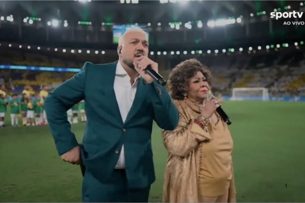 VIRALIZOU: Belo e Alcione Viram Memes após Cantarem Hino Nacional em Brasil x Panamá no Maracanã