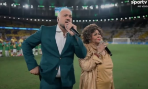 VIRALIZOU: Belo e Alcione Viram Memes após Cantarem Hino Nacional em Brasil x Panamá no Maracanã