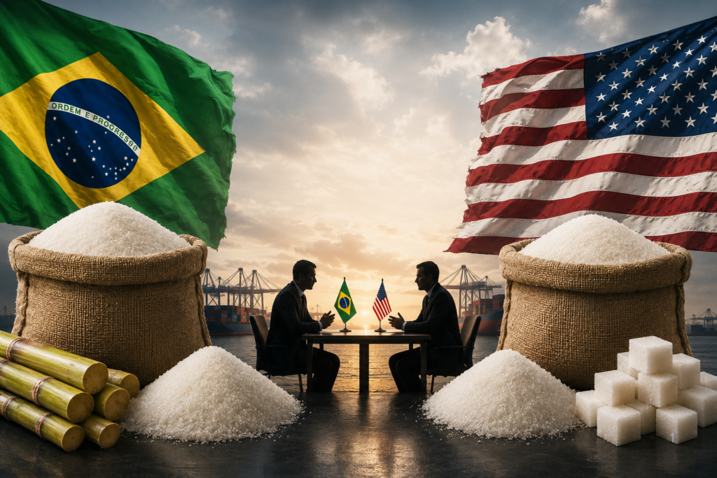 RETALIAÇÃO: Trump Condiciona Retomada da Cota de Açúcar do Brasil a Acordo Comercial com os EUA